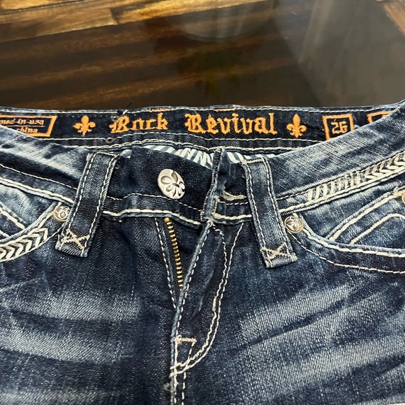 Rock Revival Women’s Sasha Light Wash Boot/Cut Denim Jeans Size 26 - Picture 8 of 12